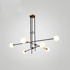 Lampadario Sputnik Industriale Nero a 6 Luci
