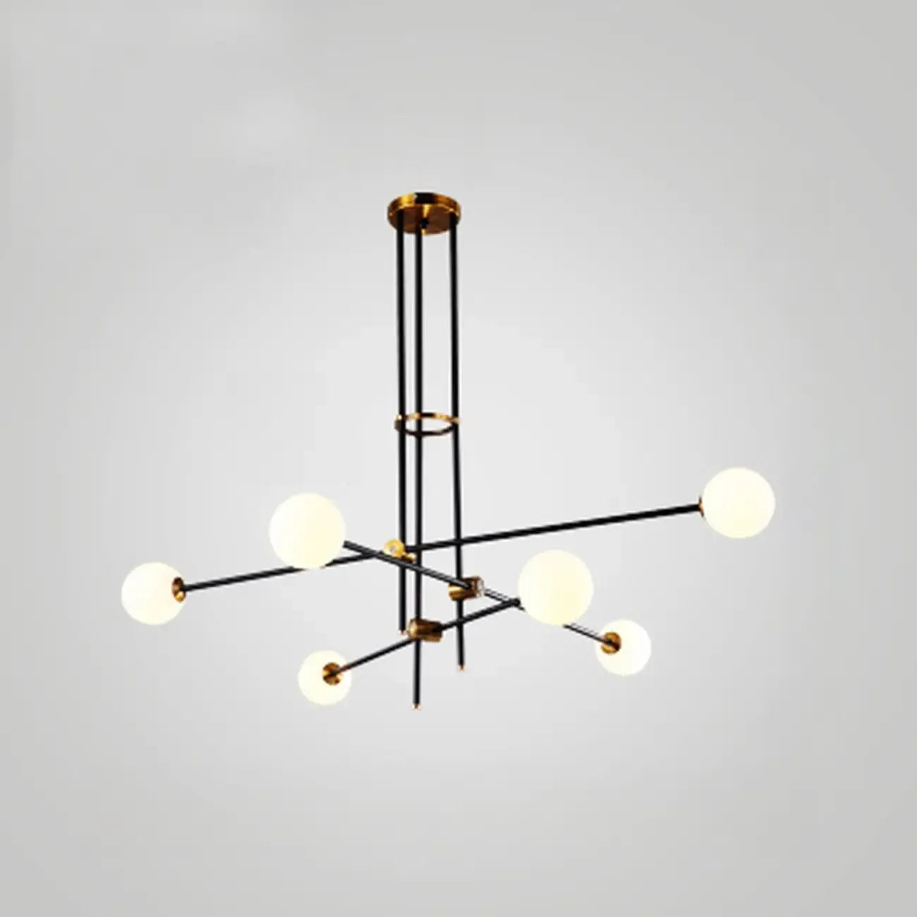 Lampadario Sputnik Industriale Nero a 6 Luci