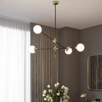 Lampadario Sputnik Industriale Nero a 6 Luci