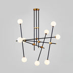 Lampadario Sputnik Industriale Nero a 6 Luci