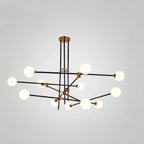 Lampadario Sputnik Industriale Nero a 6 Luci
