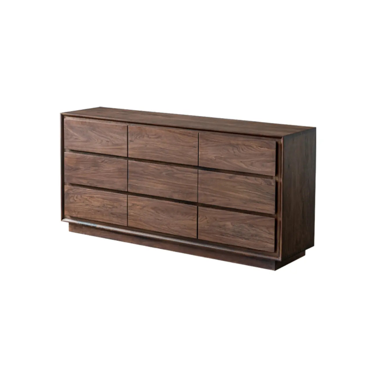 Commode double élégante en bois massif avec 9 tiroirs pour chambre à coucher