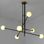 Lampadario Sputnik Industriale Nero a 6 Luci