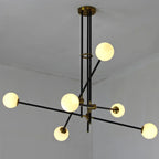 Lampadario Sputnik Industriale Nero a 6 Luci