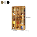 Vitrine de luxe à plusieurs niveaux en verre beige avec éclairage