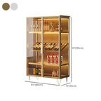Vitrine de luxe à plusieurs niveaux en verre beige avec éclairage