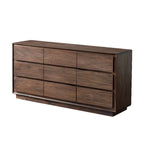 Commode double élégante en bois massif avec 9 tiroirs pour chambre à coucher