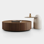 Table basse moderne en bois avec plateau et rangement