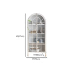 Vitrine élégante en bois et métal incurvée pour cuisine