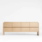 Comò elegante in legno da 19.5"L con 8 cassetti per camera da letto