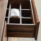 Commode double élégante en bois massif avec 9 tiroirs pour chambre à coucher