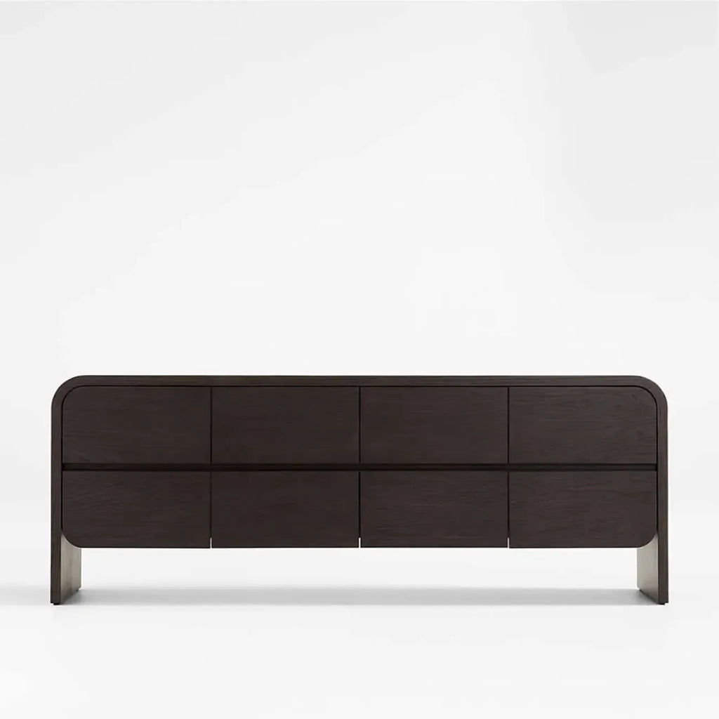 Comò elegante in legno da 19.5"L con 8 cassetti per camera da letto