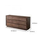 Commode double élégante en bois massif avec 9 tiroirs pour chambre à coucher