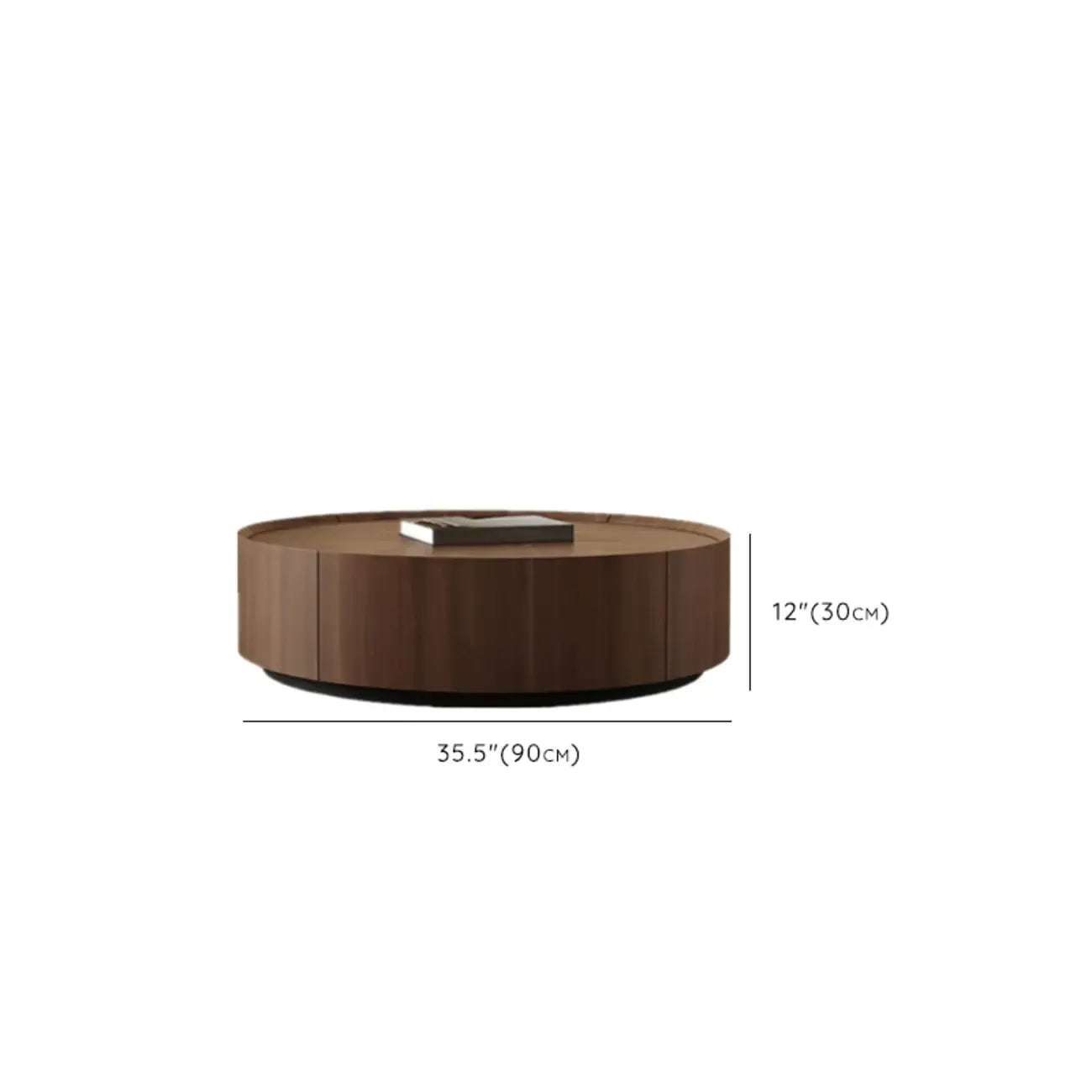 Table basse moderne en bois avec plateau et rangement