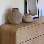Comò elegante in legno da 19.5"L con 8 cassetti per camera da letto