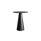 Table d'appoint ronde moderne en métal noir pour salon