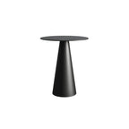 Table d'appoint ronde moderne en métal noir pour salon