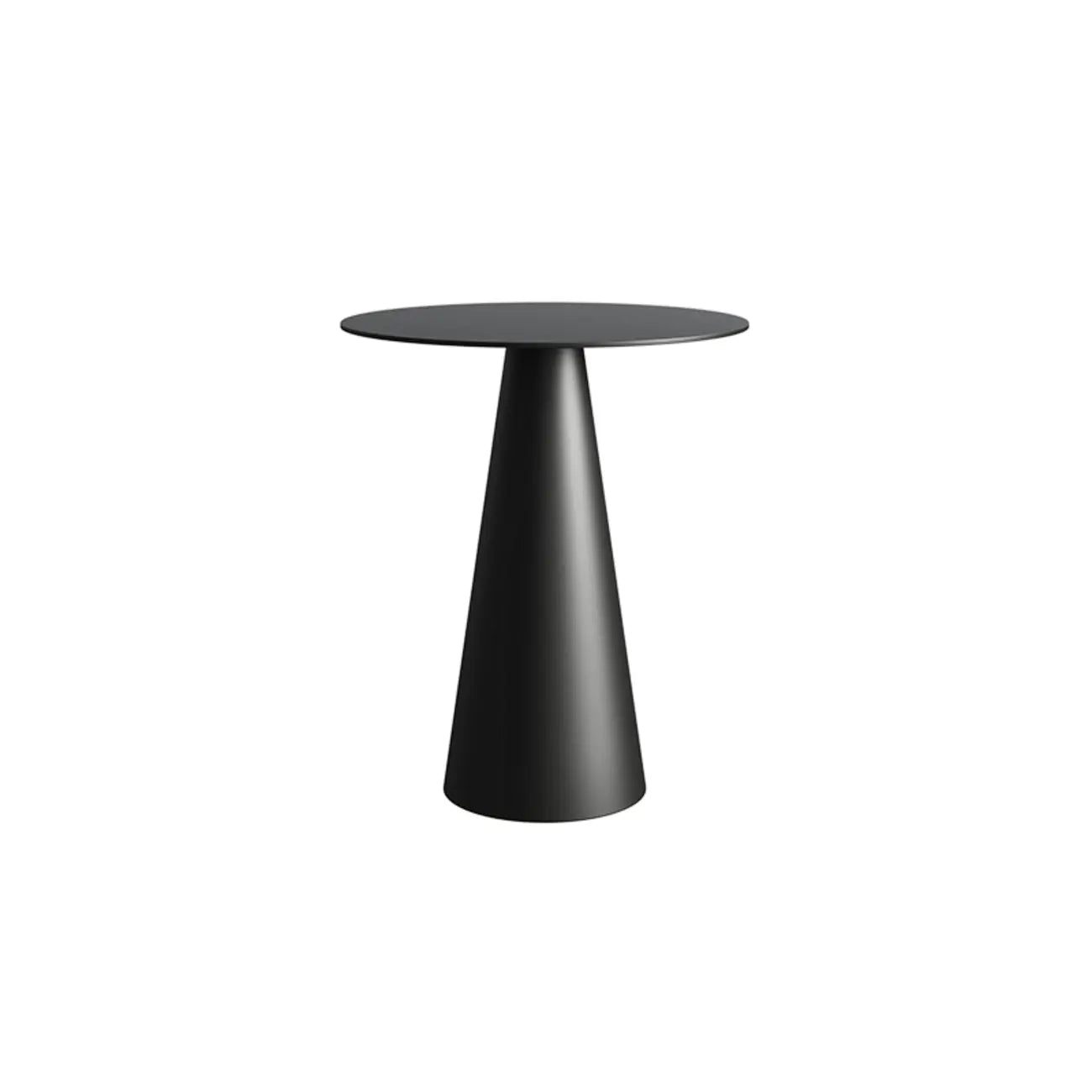 Table d'appoint ronde moderne en métal noir pour salon