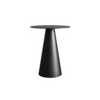 Table d'appoint ronde moderne en métal noir pour salon