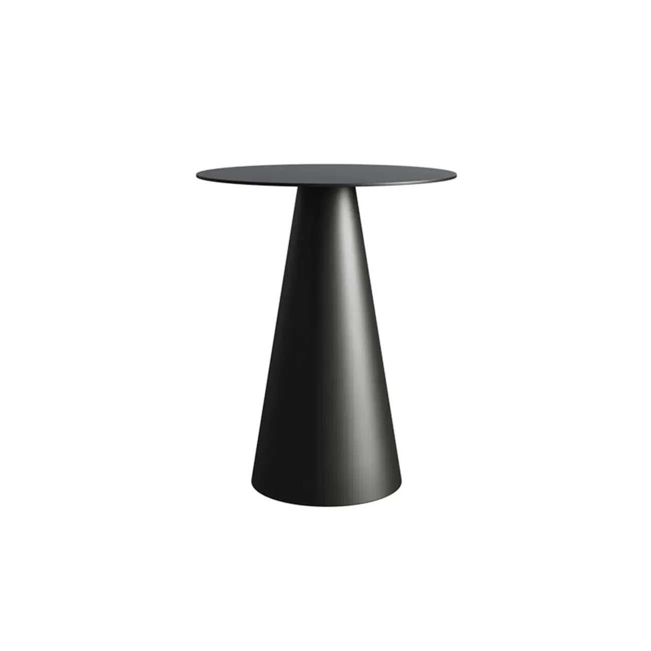 Table d'appoint ronde moderne en métal noir pour salon