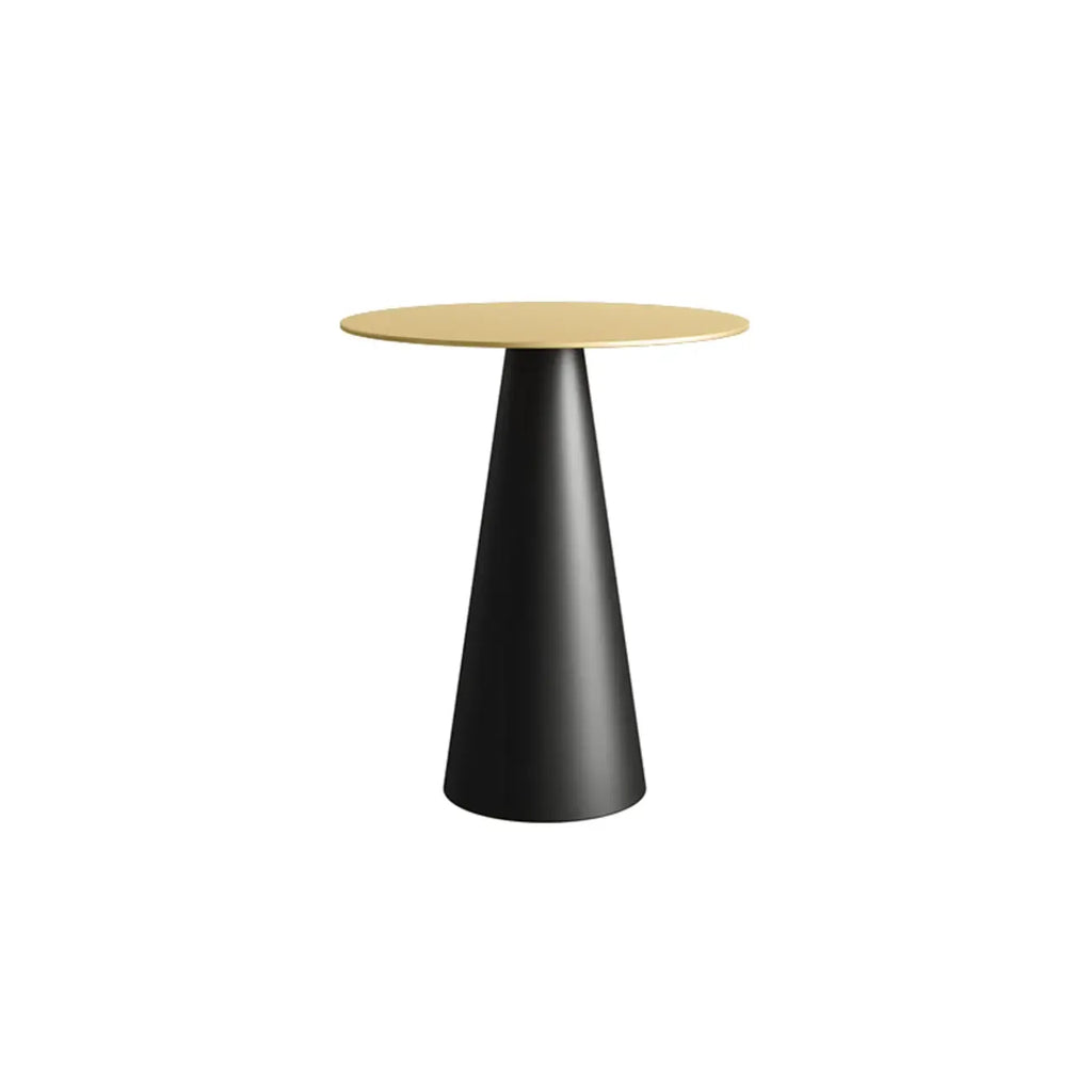 Table d'appoint ronde moderne en métal noir pour salon