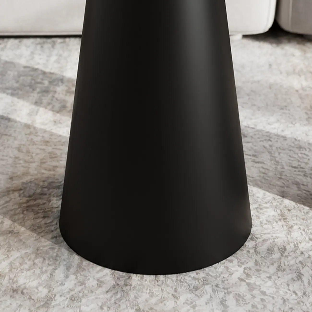 Table d'appoint ronde moderne en métal noir pour salon