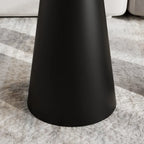 Table d'appoint ronde moderne en métal noir pour salon