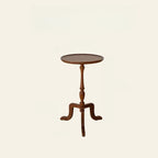Table d'appoint ronde tripode en bois avec plateau pour salon