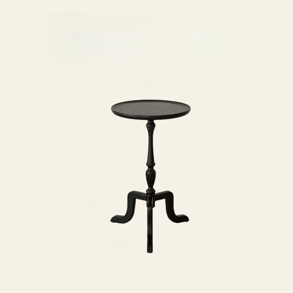 Table d'appoint ronde tripode en bois avec plateau pour salon