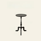 Table d'appoint ronde tripode en bois avec plateau pour salon