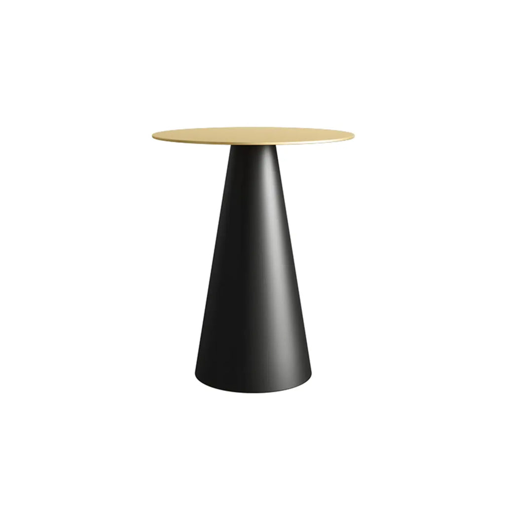Table d'appoint ronde moderne en métal noir pour salon