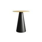 Table d'appoint ronde moderne en métal noir pour salon
