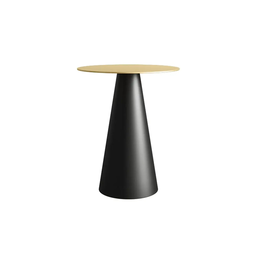 Table d'appoint ronde moderne en métal noir pour salon