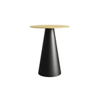 Table d'appoint ronde moderne en métal noir pour salon