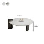 Ensemble de tables basses gigognes rondes en marbre au design moderne