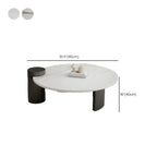 Ensemble de tables basses gigognes rondes en marbre au design moderne