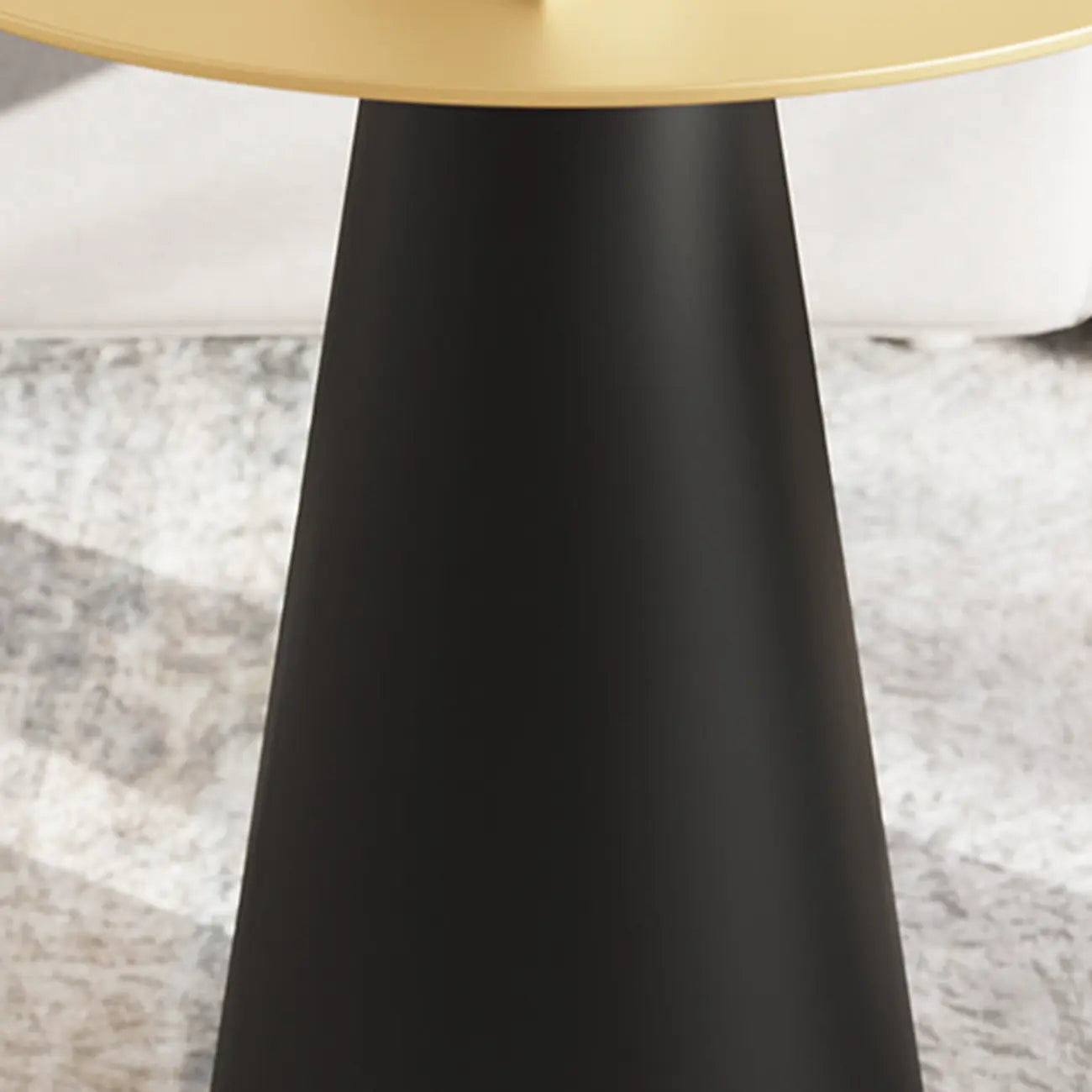 Table d'appoint ronde moderne en métal noir pour salon