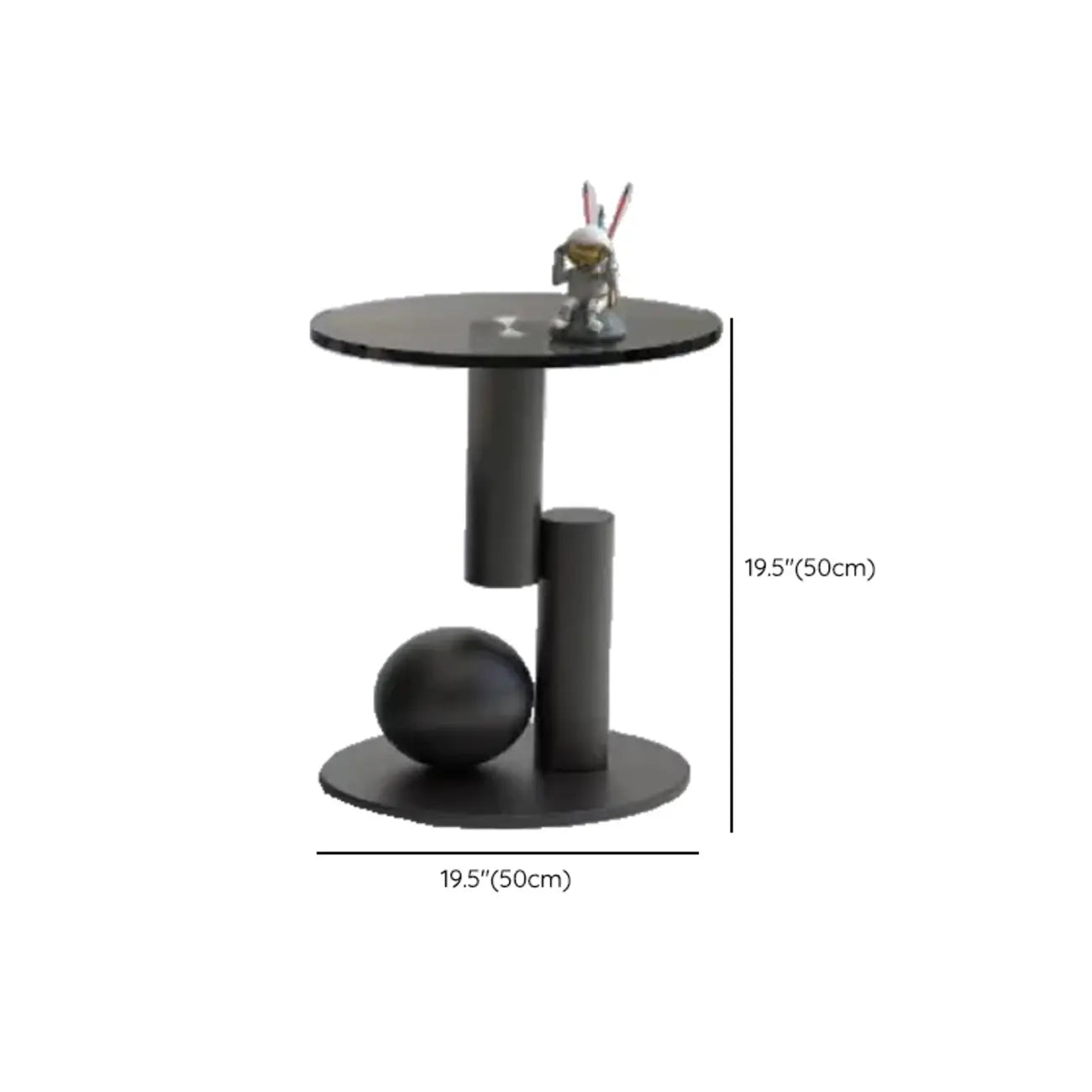 Ensemble de tables basses gigognes rondes en marbre au design moderne
