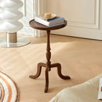 Table d'appoint ronde tripode en bois avec plateau pour salon
