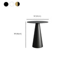 Table d'appoint ronde moderne en métal noir pour salon