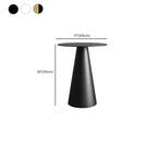 Table d'appoint ronde moderne en métal noir pour salon