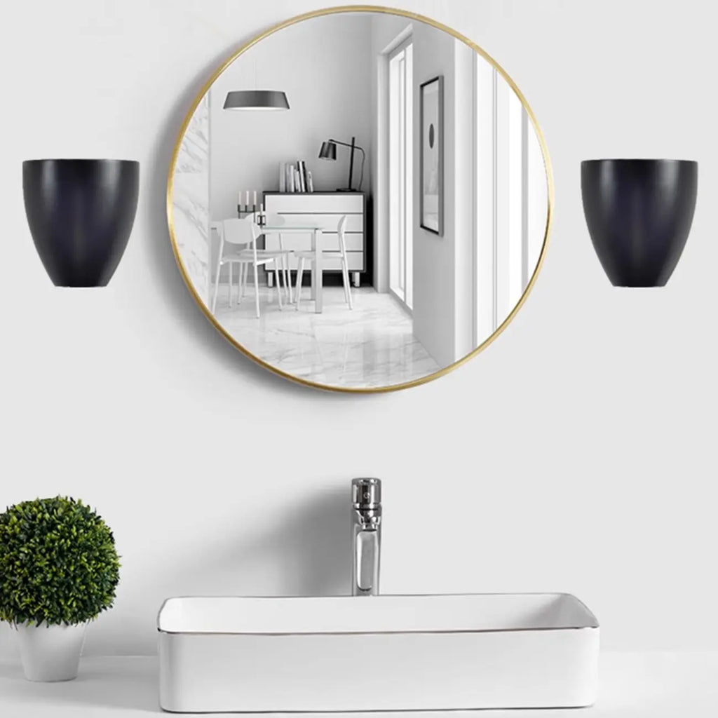 Applique murale LED noire moderne pour salle de bain