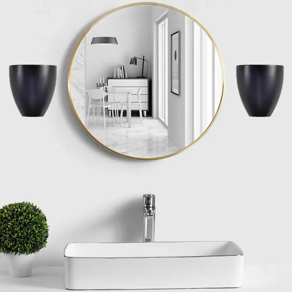 Applique murale LED noire moderne pour salle de bain