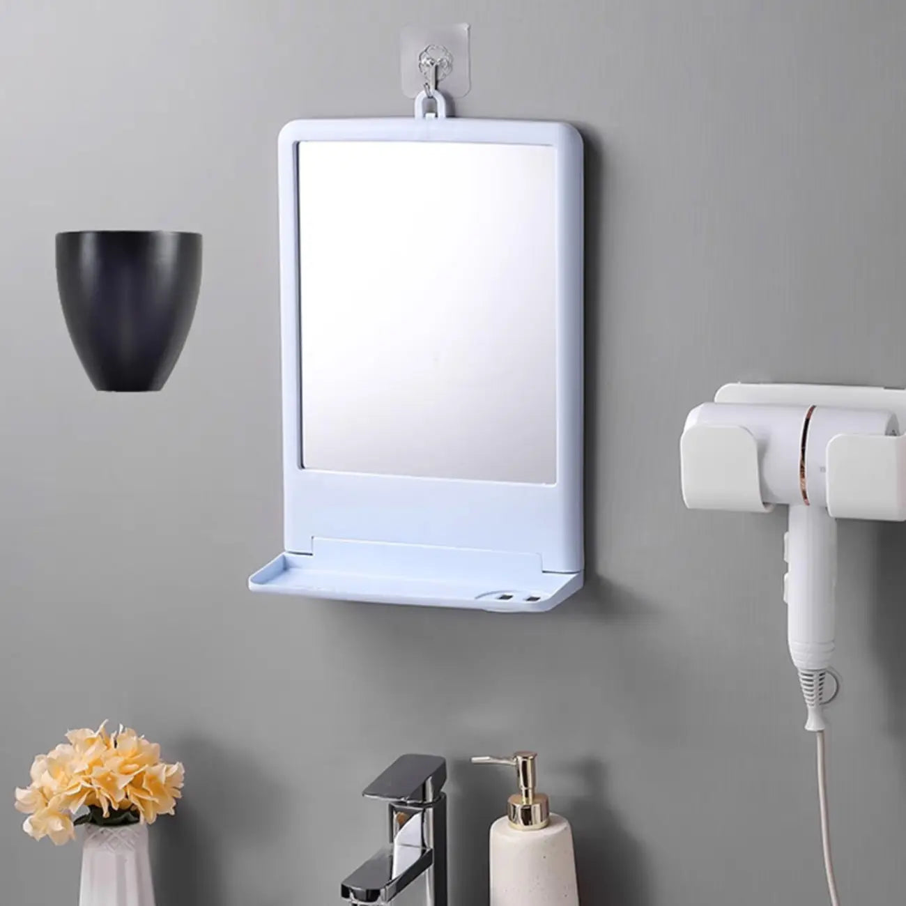 Applique murale LED noire moderne pour salle de bain