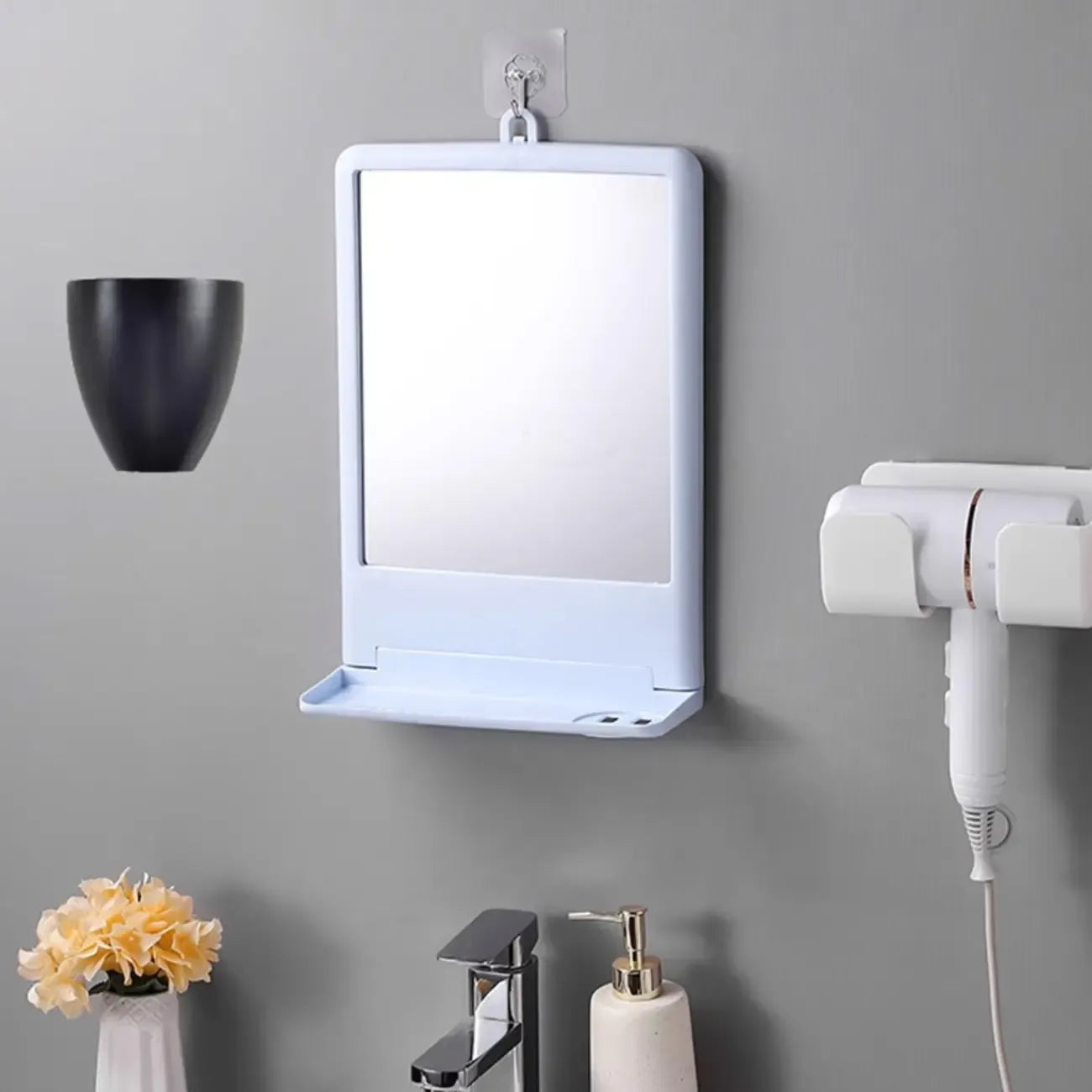 Applique murale LED noire moderne pour salle de bain