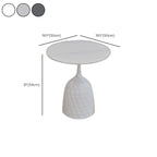 Table d'appoint ronde en marbre avec piédestal en métal pour salon