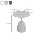 Table d'appoint ronde en marbre avec piédestal en métal pour salon
