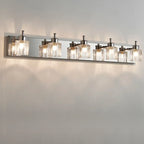 Applique murale de salle de bain vintage à 4 ampoules avec abat-jour en nickel brossé