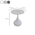 Table d'appoint ronde en marbre avec piédestal en métal pour salon