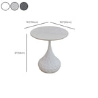 Table d'appoint ronde en marbre avec piédestal en métal pour salon